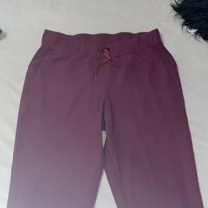 Size 8 maroon lululemon joggers never worn